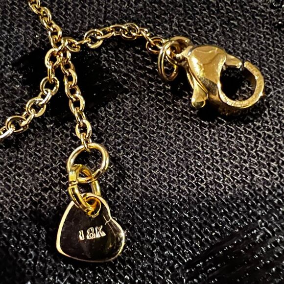 SALE 18k Stamped Gold Filled "The Lovers" Tarot Red Crystal Valentine Necklace - Picture 3 of 6